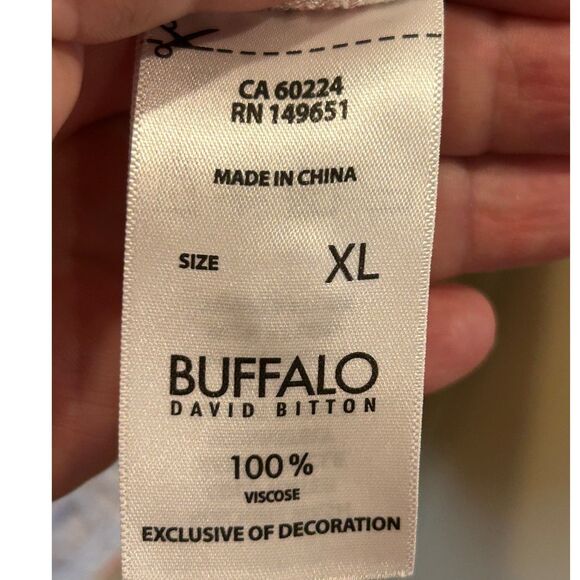 Buffalo David Bitton Flutter Sleeve Floral Top - Size XL - Picture 6 of 6